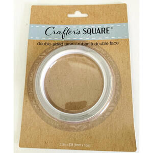 NEW Crafter's Square Double-Sided Tape. 0.3 in x 33 ft (8 mm x 10 m)